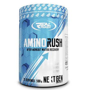 REAL PHARM - Amino Rush - AMINOKWASY - 500g Strawberry watermelon