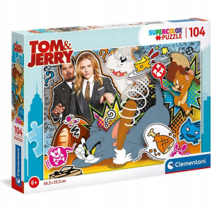 Puzzle dla dzieci 104 Superkolor Tom&jerry ele