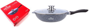 Patelnia Zl-7081 28cm Ceramiczno-marmurkowa Na Indukcje Gaz