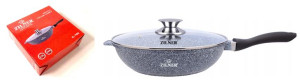 Patelnia Zl-7080 24cm Ceramiczno-marmurkowa Na Indukcje Gaz