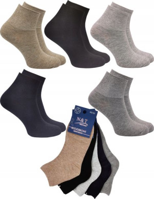 5x Bezuciskowe Skarpety 3/4 Męskie Bawełna 40-43 +