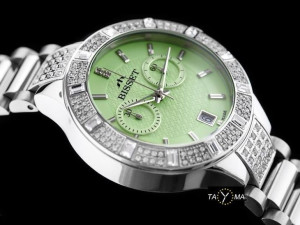 ZEGAREK DAMSKI BISSET BSBE18 - silver/green (zb547a)