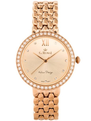 ZEGAREK G. ROSSI - 11775B (zg769e) rose gold + BOX