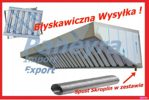 Okap Gastronomiczny 130x70x40 Filtry Sztywne !