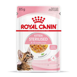 ROYAL CANIN Kitten Sterilised 85g karma mokra w galaretce dla kociąt do 12