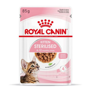 ROYAL CANIN Kitten Sterilised 85g karma mokra w sosie dla kociąt do 12 mies