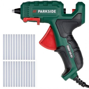 Pistolet do klejenia Parkside PNKP105 B1 + klej transparentny 26 szt