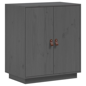 Szafka, szara, 65,5x40x75 cm, lite drewno sosnowe