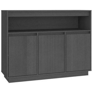 Szafka, szara, 104,5x34x80 cm, lite drewno sosnowe