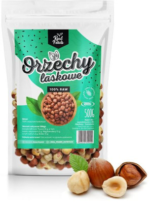 ORZECHY LASKOWE ŁUSKANE duże naturalne świeże - Real Foods - 500g