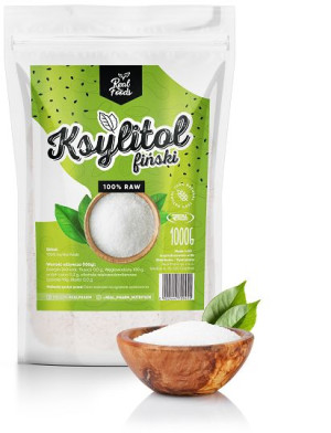 KSYLITOL FIŃSKI słodzik zamiennik cukru - Real Foods - 1000g
