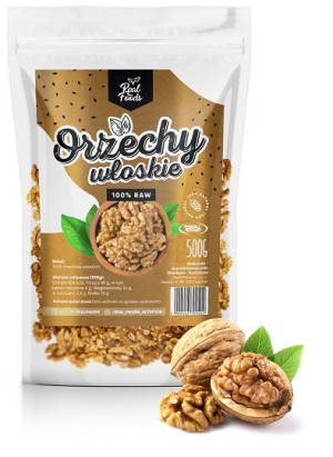 ORZECHY WŁOSKIE ŁUSKANE obrane połówki - Real Foods - 500g