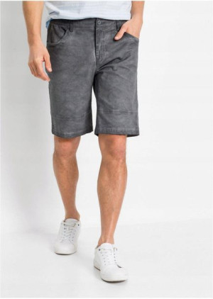 Bonprix Antracytowe Spodenki Bermudy Guma Ściągacz Regular Fit 54 929560