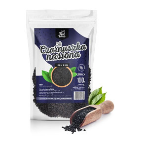 NASIONA CZARNUSZKI łuskane - Real Foods - 1000g