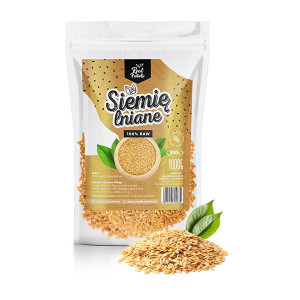 SIEMIĘ LNIANE ZŁOTE łuskane - Real Foods - 1000g