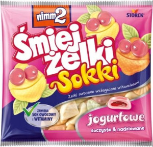 Nimm2 Śmiejżelki Sokki JOGURTOWE OWOCOWE ŻELKI 90g