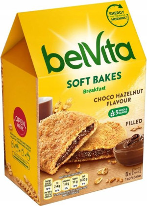 Ciastka belVita Zbożowe Nadzienie CZEKOLADOWE 250g