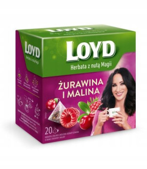 Herbata LOYD ŻURAWINA MALINA Owocowa 40g 20tb