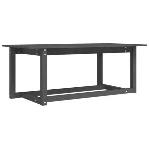 Stolik kawowy, szary, 110x55x45 cm, lite drewno sosnowe