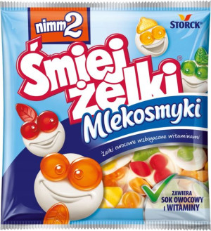 Nimm2 Śmiejżelki MLEKOSMYKI OWOCOWE WITAMINY 90g