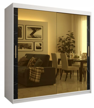 Szafa przesuwna garderoba GOLDEN T3 200 z lustrem
