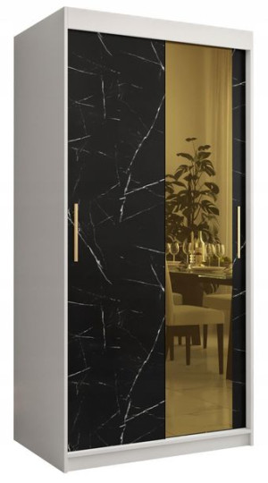 Szafa przesuwna garderoba GOLDEN T2 100 z lustrem