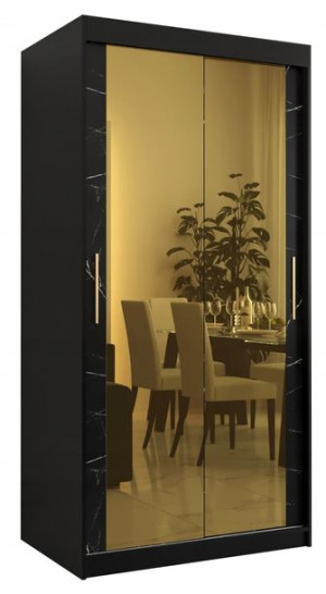 Szafa przesuwna garderoba GOLDEN T3 100 z lustrem