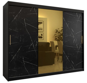 Szafa przesuwna garderoba GOLDEN T1 250 z lustrem
