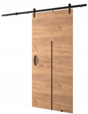 Drzwi przesuwne LOFTIKO 90 cm wzór X naścienne