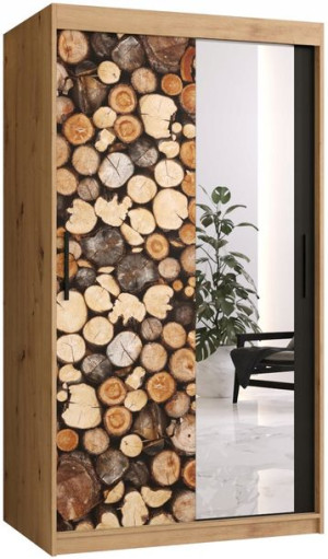 Szafa przesuwna garderoba DREWNO 2 100 cm