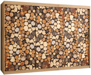 Szafa przesuwna garderoba DREWNO 1 250 cm