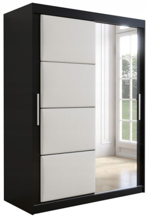 Szafa przesuwna garderoba panele TAPI 2 150 czarny