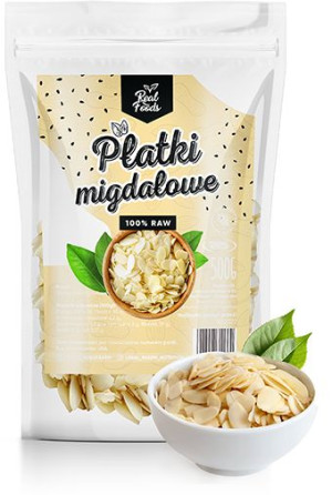 PŁATKI MIGDAŁOWE - Real Foods - 500g