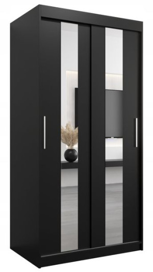 Szafa przesuwna z lustrem, garderoba POLE 100 cm