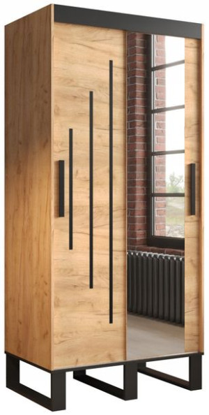 Szafa przesuwna LOFT Y2 100 cm styl INDUSTRIALNY
