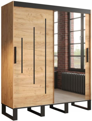 Szafa przesuwna LOFT Y2 180 cm styl INDUSTRIALNY