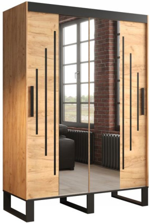 Szafa przesuwna LOFT Y1 150 cm styl INDUSTRIALNY