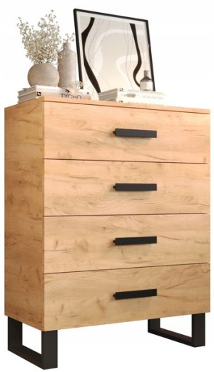 Komoda LOFT 80 styl INDUSTRIALNY nogi metalowe