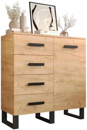 Komoda LOFT 100 styl INDUSTRIALNY nogi metalowe