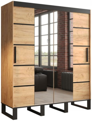 Szafa przesuwna LOFT V4 180 cm styl INDUSTRIALNY