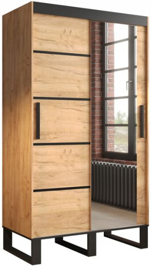 Szafa przesuwna LOFT V2 120 cm styl INDUSTRIALNY
