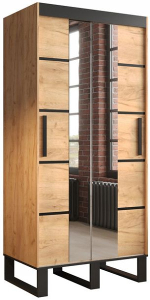 Szafa przesuwna LOFT V4 100 cm styl INDUSTRIALNY