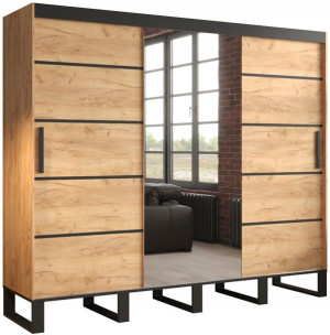 Szafa przesuwna LOFT V2 250 cm styl INDUSTRIALNY