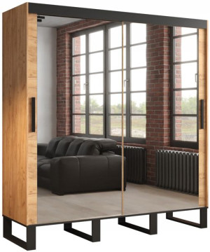 Szafa przesuwna LOFT T3 200 cm styl INDUSTRIALNY