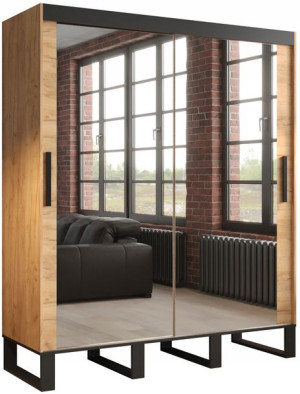 Szafa przesuwna LOFT T3 180 cm styl INDUSTRIALNY