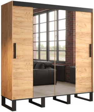 Szafa przesuwna LOFT T1 200 cm styl INDUSTRIALNY