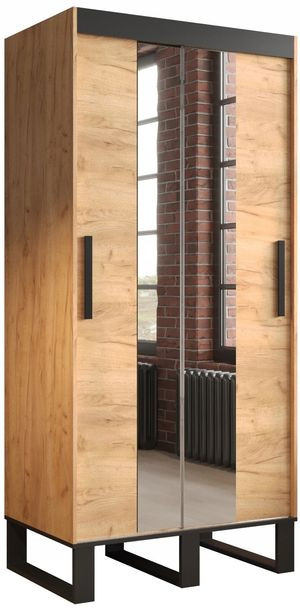Szafa przesuwna LOFT 100 T1 cm styl INDUSTRIALNY