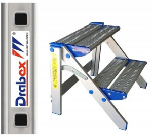 Drabina schodki aluminiowe składane 2 st. Drabex 8122