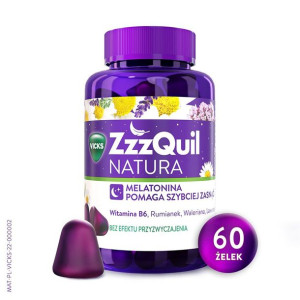 ZzzQuil Natura żelki na dobry sen z melatoniną 60 żelek