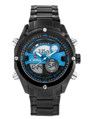 Męski zegarek NAVIFORCE CZARNO NIEBIESKI